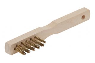 Szczotka ręczna 3-rzędowa 200 mm Wolfcraft - drut mosiężny