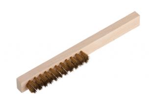 Szczotka ręczna 4-rzedowa 220 mm Wolfcraft - drut mosiężny