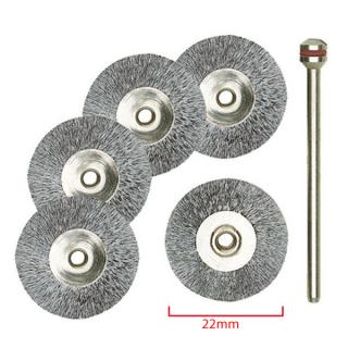 Szczotki druciane Proxxon 22 mm dyski [5 cz.]