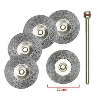 Szczotki druciane Proxxon 22 mm dyski Inox [5 cz.]