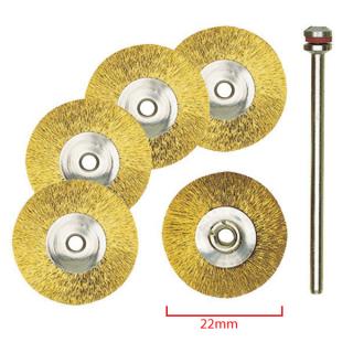 Szczotki druciane Proxxon 22 mm dyski mosiądz [5 cz.]