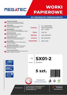 Worki papierowe Megatec do Starmix 50 l, kpl 5 szt