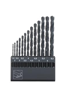 ZESTAW WIERTEŁ DO METALU HSS-R  1,5-6,5 mm ABRABORO 13 sztuk