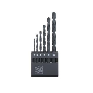 ZESTAW WIERTEŁ DO METALU HSS-R  2-8 mm ABRABORO 6 sztuk