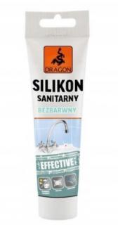 DRAGON Sanitarny silikon bezbarwny w tubce 100ml DSS100BE/TD