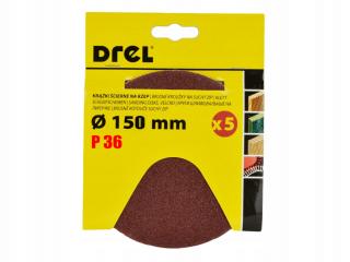 Drel KRĄŻKI ŚCIERNE NA RZEP 150 MM P36 CON-RPZ-1503 5 szt.