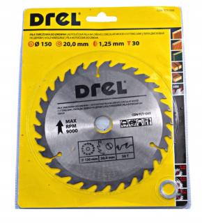 Drel Tarcza tnąca do drewna piła widiowa 150x20x30T CON-TCT-1503