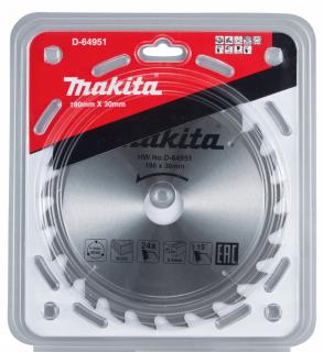 MAKITA Tarcza piła do drewna 190x30 24 zębów do pilarki D-64951
