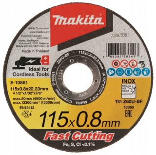 Tarcza tnąca do metalu Makita E-10861 115x22,2 mm