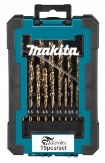 Wiertła KOBALTOWE do metalu HSS-CO 5% Makita Komplet 19 szt. D-67561