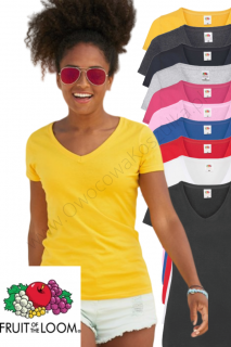 Damska Koszulka Fruit of the Loom Valueweight V-Neck