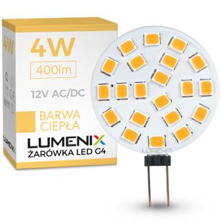 LEDtechnics G4 12V AC/DC SMD 4W 400LM talerzyk WW |  6142