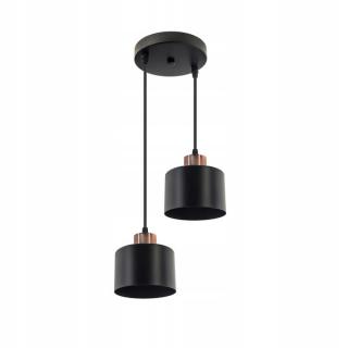 LEDtechnics Lampa 2xE27 black copper |  LW004