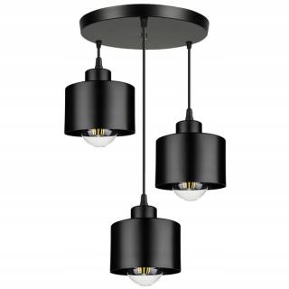 LEDtechnics Lampa 3xE27 black |  LW005