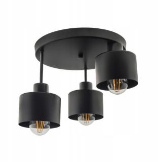 LEDtechnics Lampa sufitowa 3xE27 black |  LW015