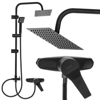 LEDtechnics Prysznic natynkowy czarny VETTA-014 |  VETTA-014