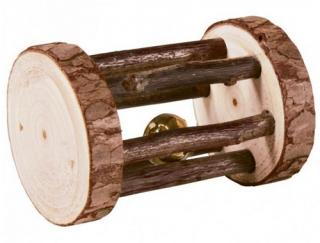 TRIXIE Rolka zabawka z dzwonkiem gryzoni drewniana 61654