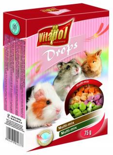 VITAPOL Dropsy Mix smaków 75g smakołyk chomik królik