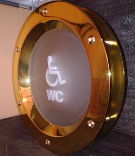 Bulaj tłoczony 350 mm złoty do wc niepełnosprawni nakrętki wieńcowe
