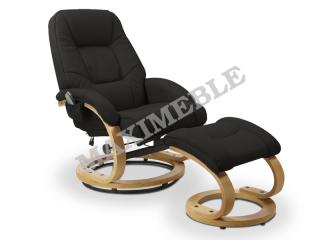 Fotel MATADOR czarny z podnóżkiem podgrzewany + masaż HALMAR MEGA RABATY 10%-SZYBKA WYSYŁKA GRATIS zadzwoń 504573962