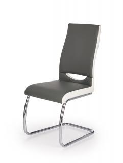 Krzesło K259 e.skóra szare chrom K-259 HALMAR MEGA RABATY 10%-SZYBKA WYSYŁKA GRATIS zadzwoń 504573962