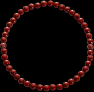 Bransoletka z kamieni - Jaspis Czerwony (kulka 4 mm)