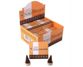 Kadzidełka VIJAYSHREE Golden Nag Cinnamon (cynamon) stożkowe - 10 szt.