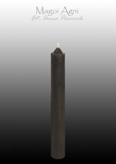 Świeca z wosku 9x1,2cm - czarna (5 sztuk)