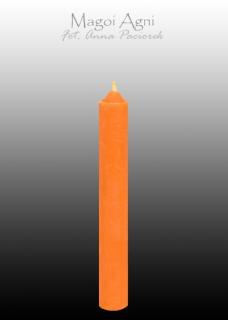 Świeca z wosku 9x1,2cm - pomarańczowa (5 sztuk)