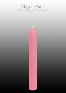 Świeca z wosku 9x1,2cm - różowa (5 sztuk)