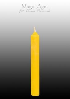 Świeca z wosku 9x1,2cm - żółta (5 sztuk)