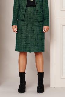 Spódnica elegancka chanel Lorin ciemnozielona