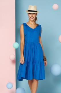 Sukienka niebieska wiskoza Linet