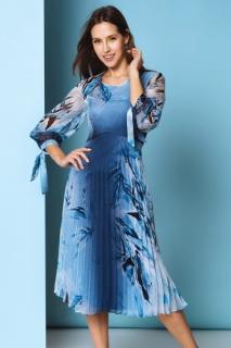 Sukienka plisowana niebieskie akwarele Essa