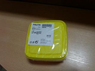 PRUTA Pojemnik na żywność, przezroczysty, żółty 3szt IKEA