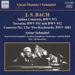 Schnabel Bach: Great Pianists
