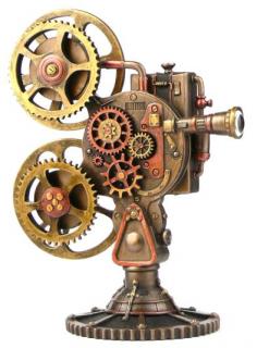 Kamera lampa figurka Steampunk