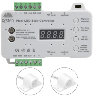 Oświetlenie schodowe - sterownik schodowy do cyfrowych taśm LED - RGB-IC-01