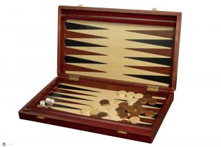 BACKGAMMON - TRYKTRAK DUŻY drewniany BACKGAMMON - duży kompet do gry w Backgammon (Tryktrak)