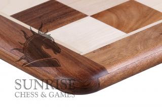 Deska szachowa z litego drewna - akacja indyjska/bukszpan (pole 55 mm)