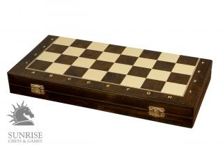 Drewniana kasetka szachowa z wkładką (40 x 40 cm)