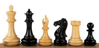 Figury szachowe Champfered Base Heban 4,25 cala