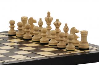 FIGURY SZACHOWE OLIMPIJSKIE (król 67 mm) Chess set/szachy drewn.