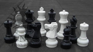 Mały zestaw szachów ogrodowych (król 30 cm) Szachy ogrodowe 30 cm