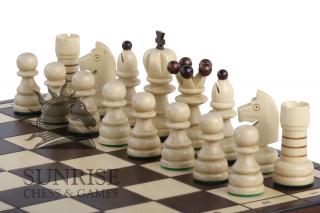 SZACHY PEREŁKA DUŻA (42x42cm)  szachownica wypalana i malowana ręcznie Rzeźbione szachy drewniane PEREŁKA DUŻA