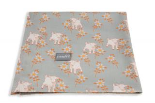 Bambusowa Chusta / Otulacz Vintage Animals Sky Blue - 3w1 | Sleepee