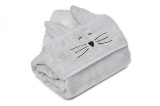 Bambusowy duży ręcznik Light Grey - Cat | My Memi