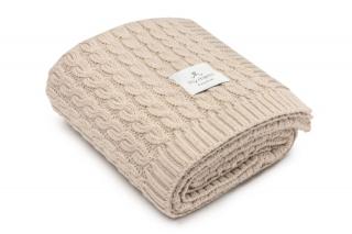 Ciepły kocyk ze 100% wełny merino Warm Beige - premium collection | My Memi