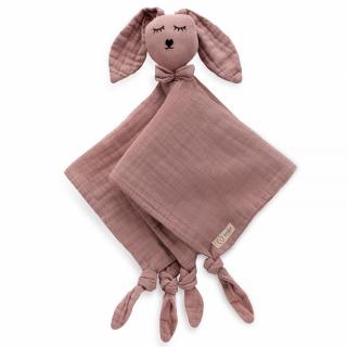 DouDou Przytulaczek - Króliczek 100% cotton muślin DUSTY PINK | Yosoy