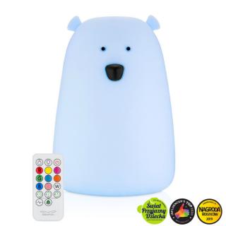 Duża Lampka LED z pilotem - Miś Niebieska | Rabbit  Friends